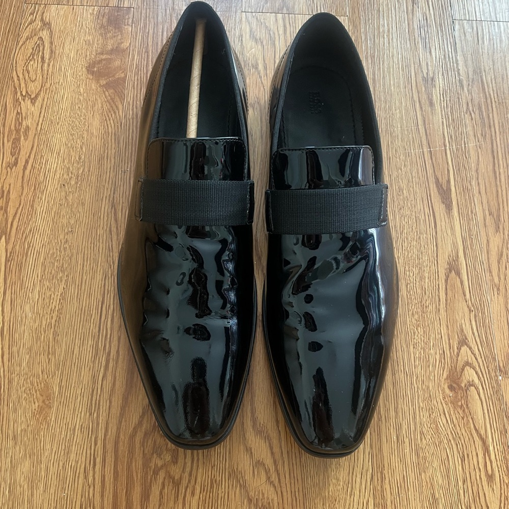 Boss by Hugo Boss Men's Black Patent Leather Loafers